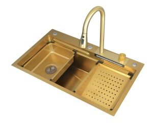 7 switch sink Size 18x30 golden