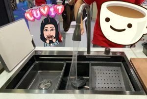 7 switch sink Size 18x30 Black